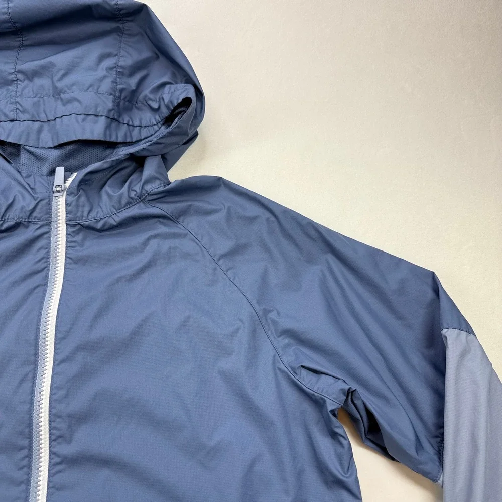 Nike Sportswear Colorblock Windbreaker Hooded Jacket Blue White Youth XL Women S